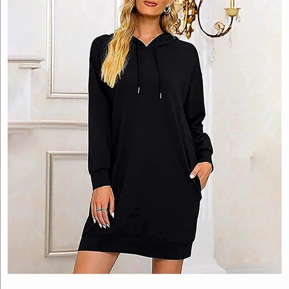Old Navy Dresses Old Navy Sweatshirt Dress Xs Black Poshmark